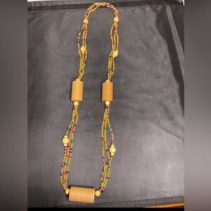 Vintage Beaded and Wood necklace